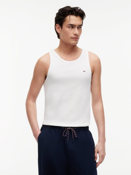 Tommy Jeans 2-pack tommy flag extra slim tank tops in multi, 3 of 7