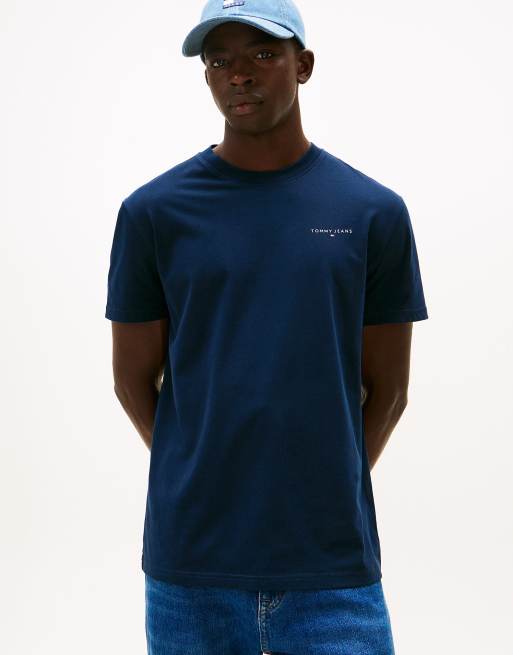 Tommy Jeans – 2er-Pack schmale T-Shirts aus Jersey in Schwarz mit Logoschriftzug