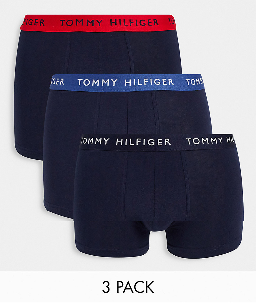 Tommy Jeans 3 Pack Trunks In Navy