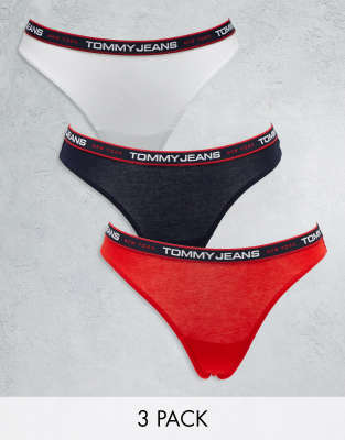 Tommy Jeans - 3er-Pack Tangas in verschiedenen Farben-Bunt