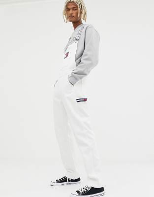 tommy hilfiger white dungarees