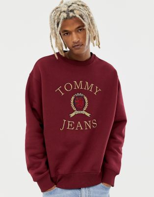 tommy jeans capsule crest logo sweatshirt