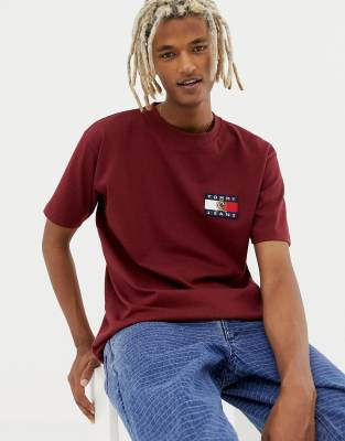 tommy jeans crest flag t shirt