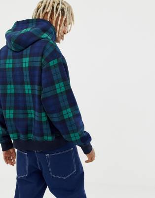 crest capsule plaid hoodie