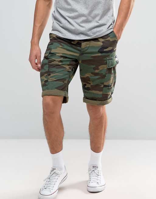 Green camo sale cargo shorts