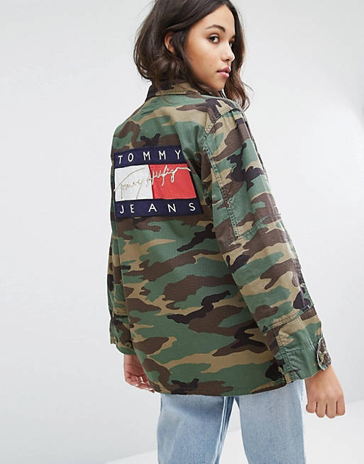 to play gall bladder gain Tommy Jeans 90's Camo Jacket | ASOS