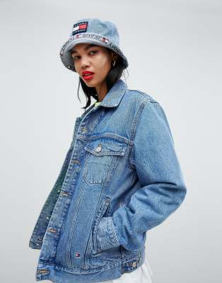 tommy jeans 90s logo denim jacket