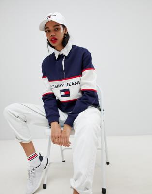 tommy jeans 90s rugby shirt