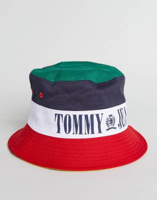 red white and blue bucket hat