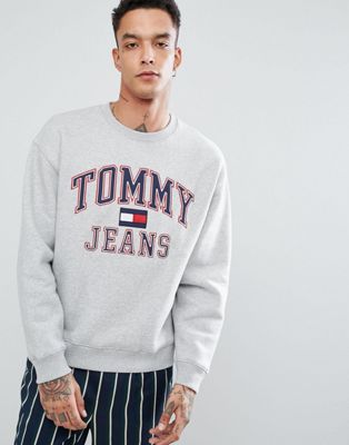 grey tommy jeans sweatshirt