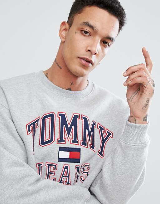 Tommy jeans shop 90s sweatshirt grey