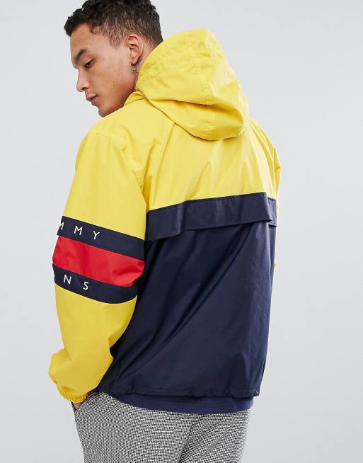 Tommy jeans retro 2025 block half zip jacket