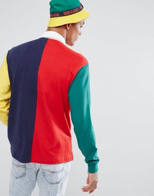 tommy jeans colorblock rugby shirt