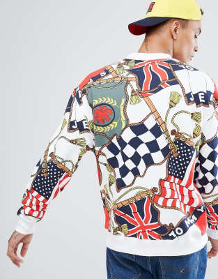 tommy jeans all over print sweatshirt