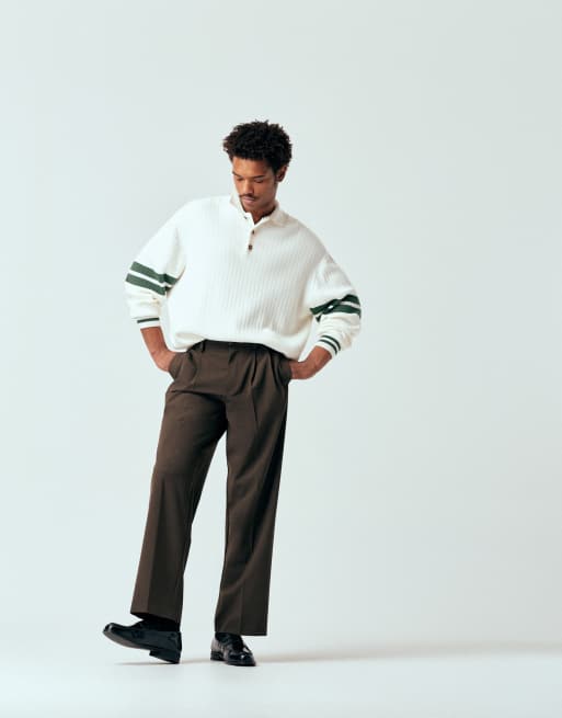 Tommy Jeans 90s knit long sleeve polo shirt in cream, 2 of 5