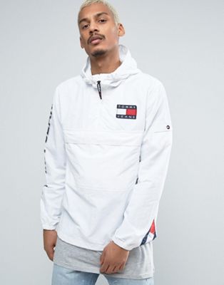 tommy jeans overhead hooded anorak jacket
