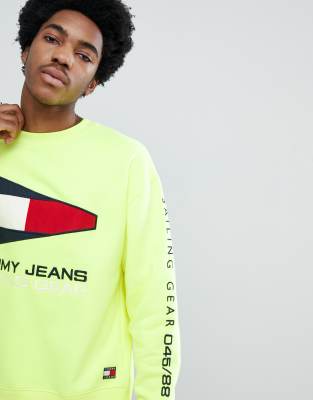 tommy hilfiger neon sweatshirt