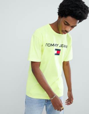 neon yellow tommy hilfiger t shirt