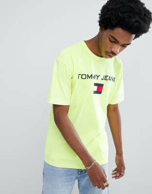 tommy jeans t shirt yellow