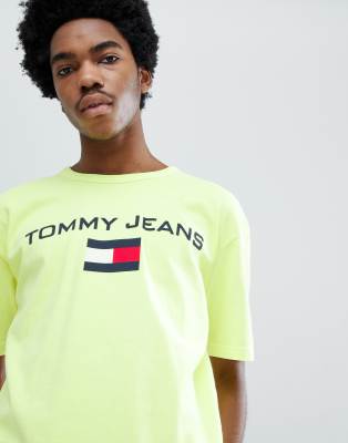 neon yellow tommy hilfiger t shirt