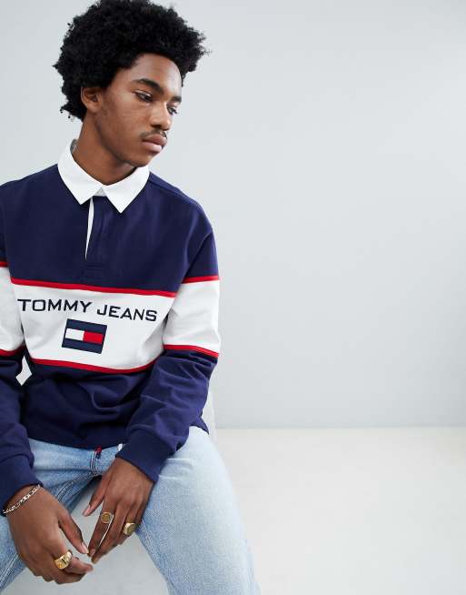 Tommy jeans shop 90s rugby shirt