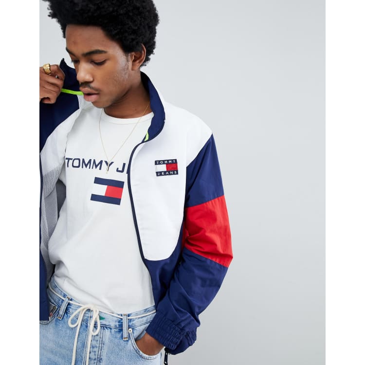 Tommy Jeans 90s Sailing Capsule track jacket in navy white red