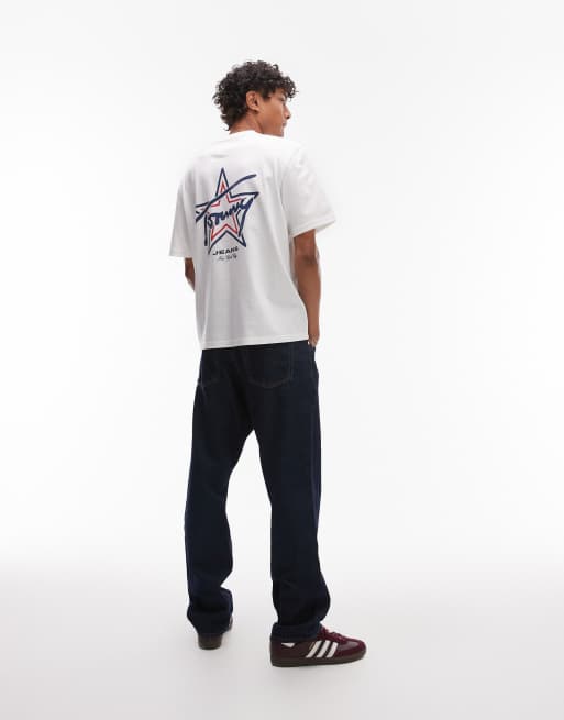 【 】Jeans signature central logo Tシャツ ♪ Tommy Jeans 90s signature T-shirt in white | ASOS