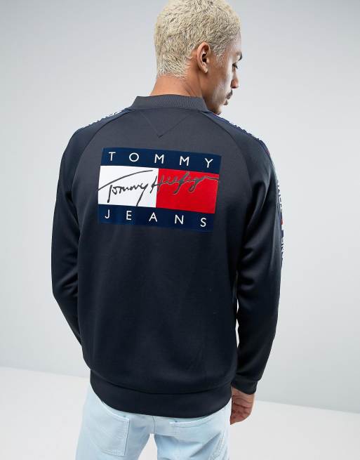 Tommy Jeans 90s Track Jacket M10 Back Print in Navy