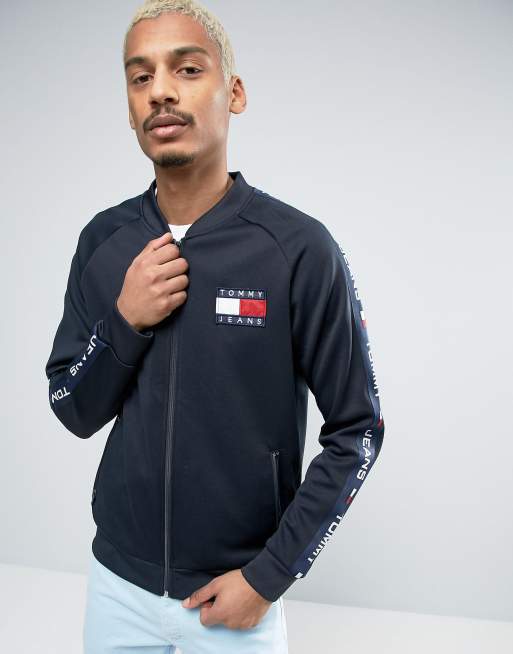 Tommy jeans bomber jacket with back logo sale