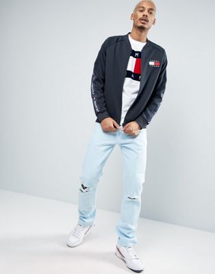 Tommy Jeans 90s Track Jacket M10 Back Print in Navy ASOS