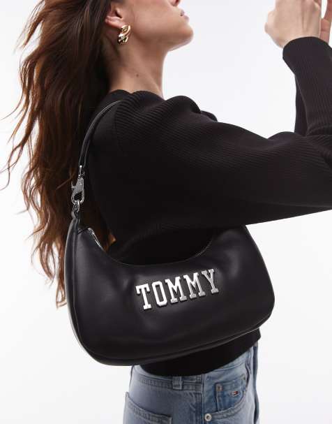 Tommy Jeans 90s varsity shoulder bag in black - view 1