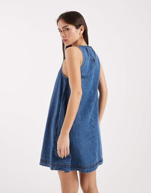 beach dress turquoise Palm Tunic Blue Dress With White colour:Blue Color:MYSTICAL BLUE Sleeve Style