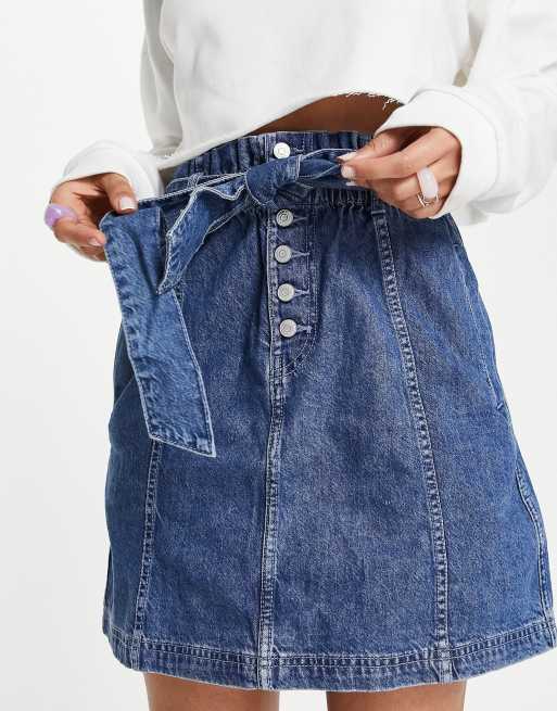 Tommy jeans 2025 denim a-line skirt