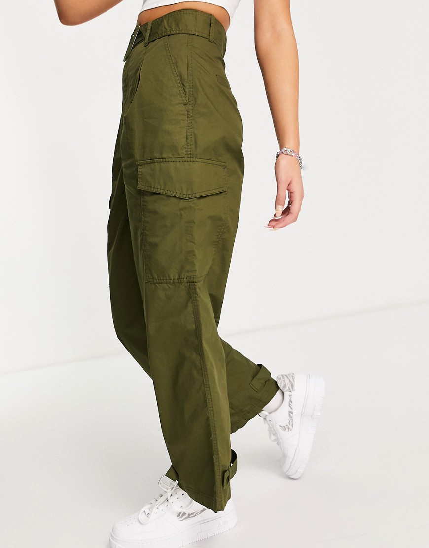 Tommy Jeans adjustable ankle utility trousers in olive green