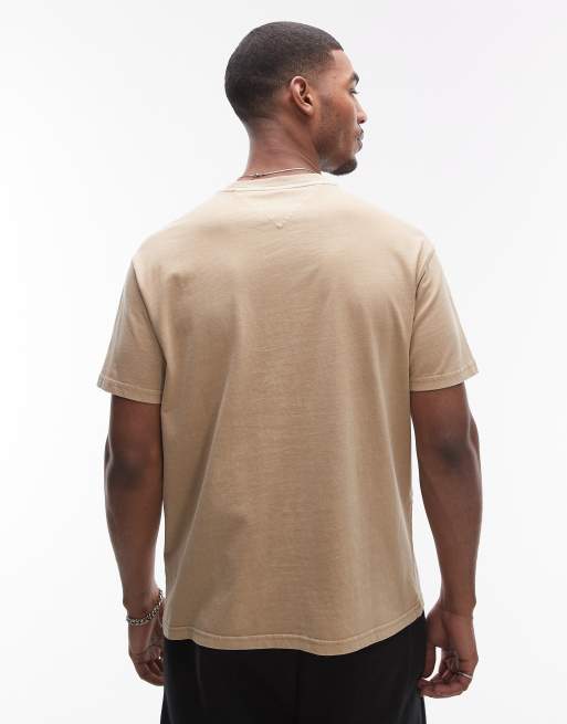 Tommy Jeans - Afslappet gyldenbrun T-shirt med logomærke, 4 af 4