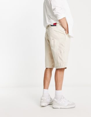 Tommy Jeans Aiden carpenter shorts in beige - Click1Get2 Cyber Monday