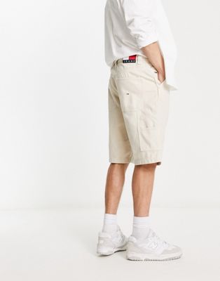 Tommy Jeans Aiden carpenter shorts in beige - Click1Get2 On Sale