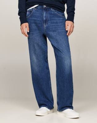 Tommy Jeans - Aiden - Jean baggy - Délavage foncé-Bleu marine