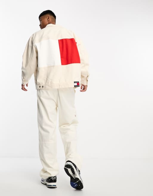 Tommy Jeans – Aiden – Kurtka jeansowa oversize w kolorze żółtym