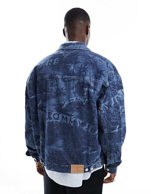 Tommy Jeans Aiden oversized trucker jacket in mid wash | ASOS Tommy Jeans Aiden oversized trucker jacket in mid wash | ASOS