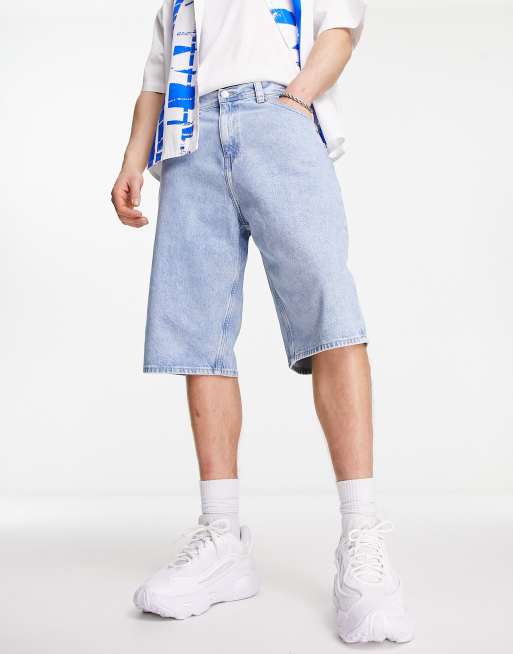 Tommy Jeans - Aiden - Posede denimshorts i lyseblå vask