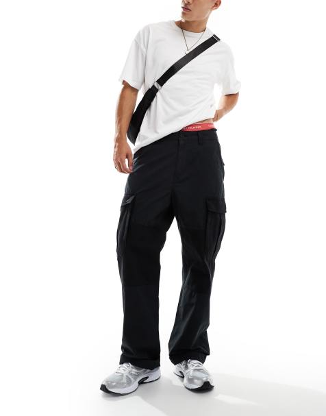 Tommy Jeans Aiden ripstop cargo trousers in black - view 1