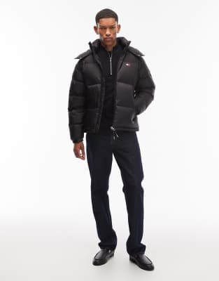 Tommy Jeans Alaska Down Puffer Jacket In Black