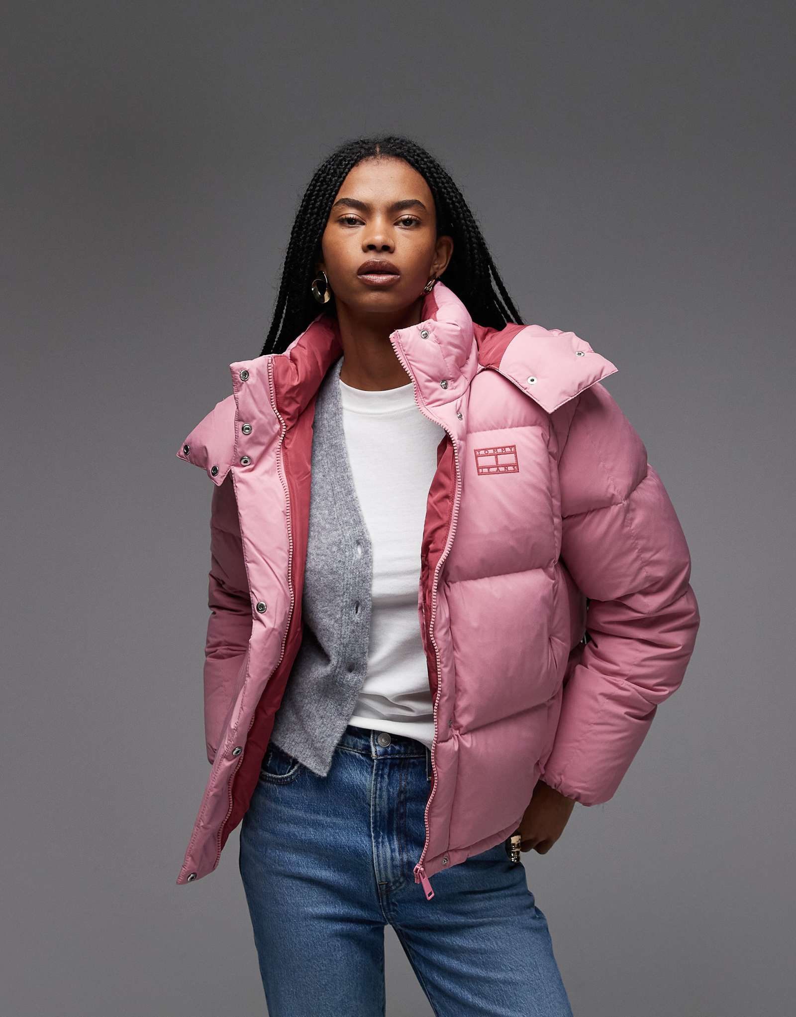 Куртка-аляска Tommy Jeans розового цвета