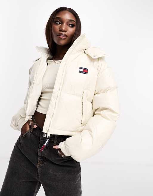 Tommy Jeans – geschnittene in Kurz ASOS Steppjacke – Alaska Beige 