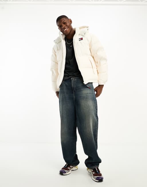 Tommy Jeans alaska puffer jacket in ancient white ASOS