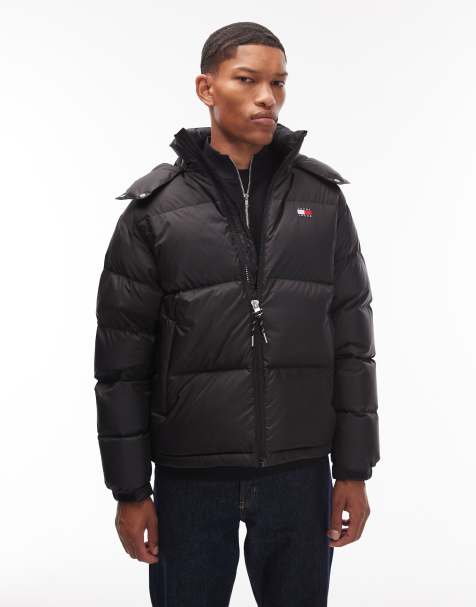 Tommy Jeans alaska puffer jacket in black - view 1