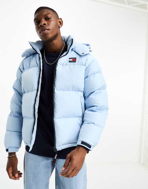 Tommy Jeans alaska puffer jacket in light blue