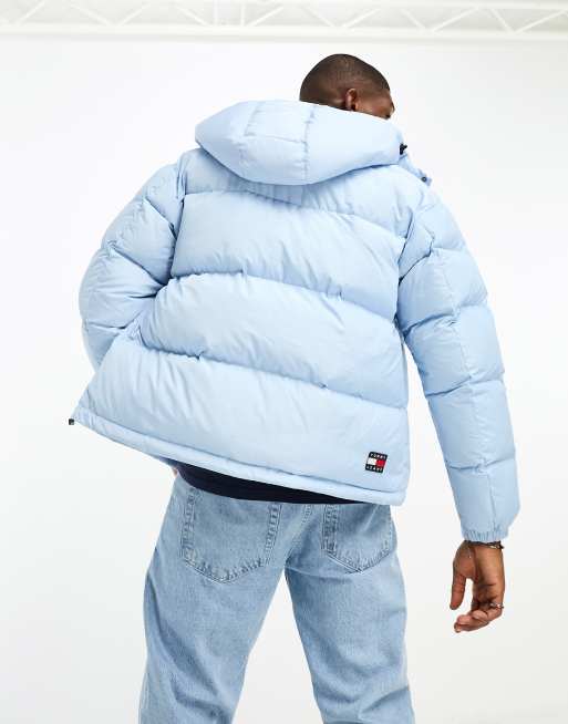 Tommy Jeans alaska puffer jacket in light blue | ASOS
