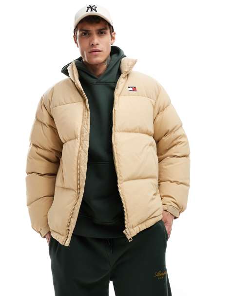 Tommy Jeans – Alaska – Pufferjacke aus Cord in Beige - view 1